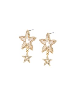 Blaise Stone Double Star Drop Earrings £18