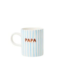 Blue & Brown Pinstripe Papa Mug £12.5