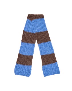 Blue & Brown Striped Knitted Scarf £39.50
