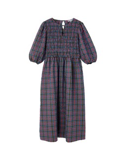 Blue & Pink Check Print Midi Smock Dress £85