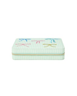 Blue Striped Bow Large Fabric Jewellery Box £49.50