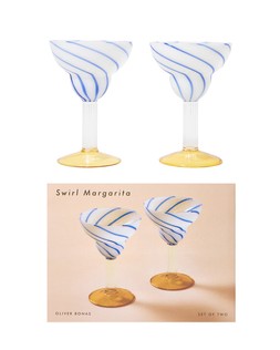 Blue Swirl Margarita Glasses Set of Two £29.50