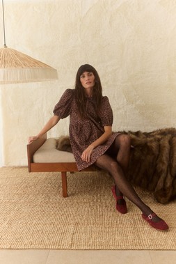 Brown Animal Print Puff Sleeve Collared Mini Dress £85 (2) 1956320