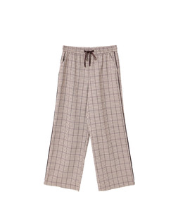 Brown Check Pull On Wide Leg Jogger £70