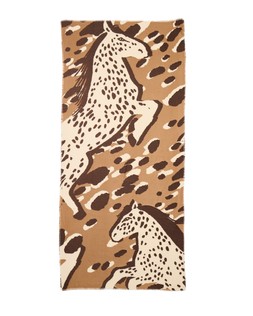Brown Horse Printed Lightweight Scarf £38