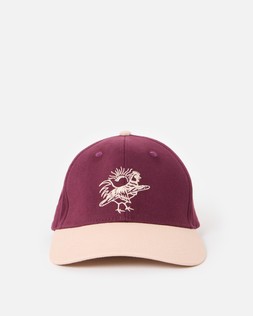 Burgundy & Ivory Cap with Chicken Motif £28