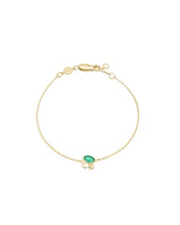 Celeste Moon & Star Green Onyx Inlay Chain Bracelet £38
