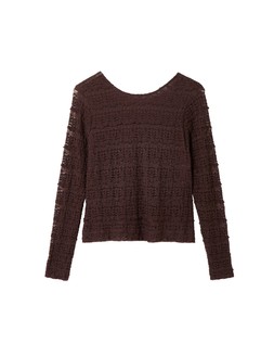 Chocolate Brown Lace Long Sleeve Top £45