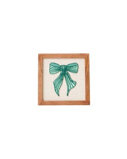 Embroidered Green Bow Wall Art £29.50