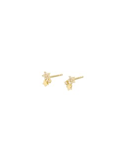 Estelle Cubic Zirconia Star Cluster Gold Plated Stud Earrings £19.50