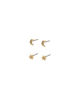 Evara Star & Moon Mini Stud Earrings Set of 2 £18