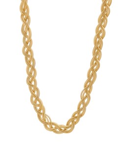 Gali Textured Gold Tone Plaited Necklace £28