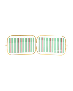 Gold Curved Glass Double Picture Frame 4X6