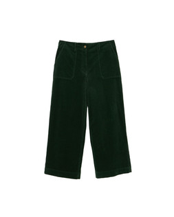 Green Cord Wide Leg Cropped Trouser £70