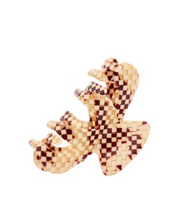 Hettie Brown Checked Resin Hair Claw Clip £18