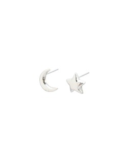 Just Trade x Oliver Bonas Pelita Moon & Star Silver Stud Earrings £38