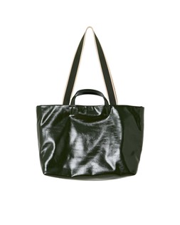 Kiki Dark Green Patent Tote Bag £62