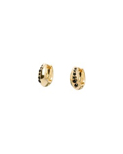 Liora Black Stone Inlay Mini Huggies £14.50