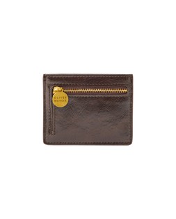 Lola Chocolate Brown Patent Zipped Card Holder £18