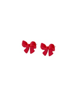 Lotta Red Enamel Bow Stud Earrings £14.50