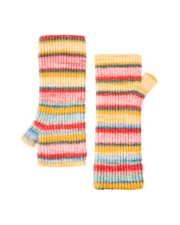 Multicoloured Space Dye Knitted Wrist Warmers £26