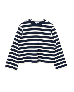 Navy Blue & White Striped Long Sleeve Top £45