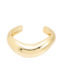Noel Smooth Gold Tone Curved Cuff Bangle £26