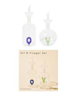 O & V Clear Glass Oil & Vinegar Bottle Duo £25