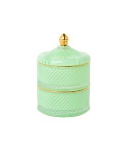 Ola Green & Gold Stacking Storage Pot £22.5