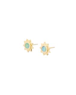 Oliver Bonas Aine Sun Paua Shell Inlay Gold Plated Stud Earrings £35