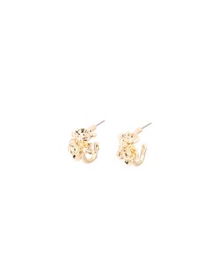 Oliver Bonas Annabel Molten Metal Flower Hoops £18