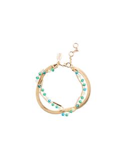 Oliver Bonas Bea Triple Row Beaded & Snake Chain Bracelet £24