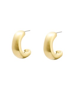Oliver Bonas Beatrice Brushed Gold Tone Puffy Large Hoops £19.50