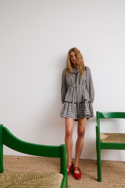 Oliver Bonas Black Gingham Check Mini Dress £75 (3)