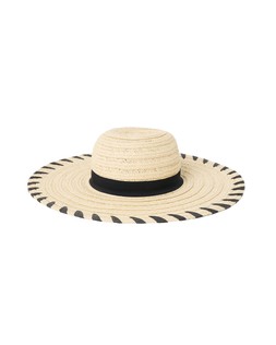 Oliver Bonas Black Whipstitch Edge Floppy Hat £34