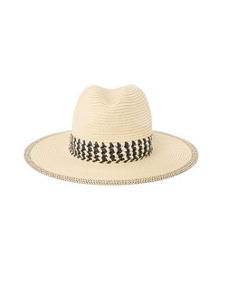 Oliver Bonas Black White Band Natural Fedora £30