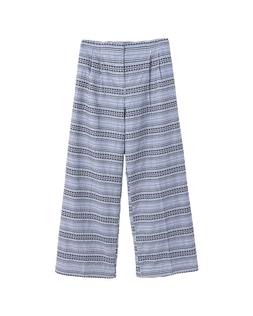 Oliver Bonas Blue Embroidered Check Trouser £75