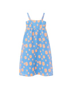 Oliver Bonas Blue Jacquard Strappy Midi Dress £100
