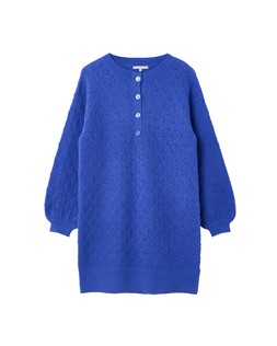 Oliver Bonas Blue Stitchy Dress With Buttons £65