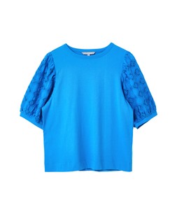 Oliver Bonas Blue Woven Sleeve Top £42