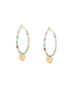 Oliver Bonas Brilla Sunshine Charm Beaded Hoops £18