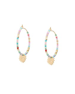 Oliver Bonas Brilla Sunshine Charm Beaded Hoops £18