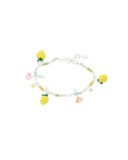 Oliver Bonas Callie Pineapple & Flower Beaded Bracelet £24