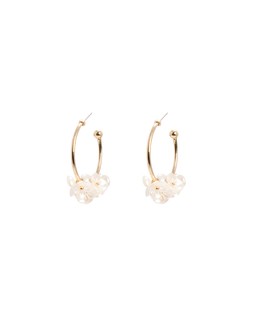 Oliver Bonas Coraline Faux Pearl Flower Hoops £19.50