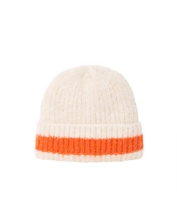 Oliver Bonas Cream Orange Stripe Beanie £24