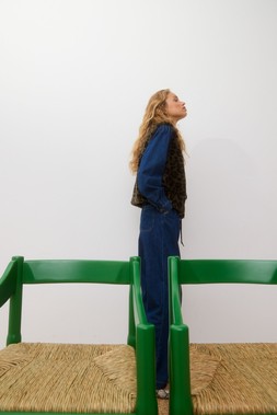 Oliver Bonas Denim Tuck Shoulder Zip Through Jumpsuit £90 (2)