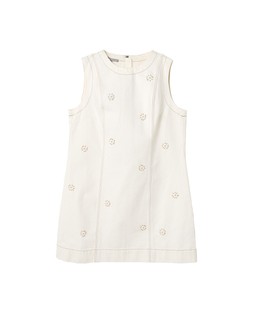 Oliver Bonas Ecru Beaded Denim Mini Dress £82
