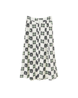 Oliver Bonas Ecru Summer Crush Floral Midi Skirt £68