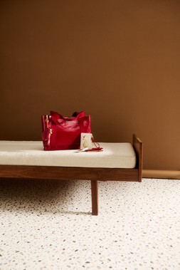 Oliver Bonas Emma Red Patent Tote Bag £65 - Oliver Bonas Kinley Red Patent Purse £26 (1)