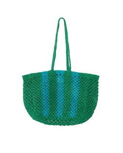 Oliver Bonas Estie Green Stripe Tote £38